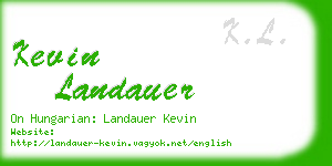 kevin landauer business card